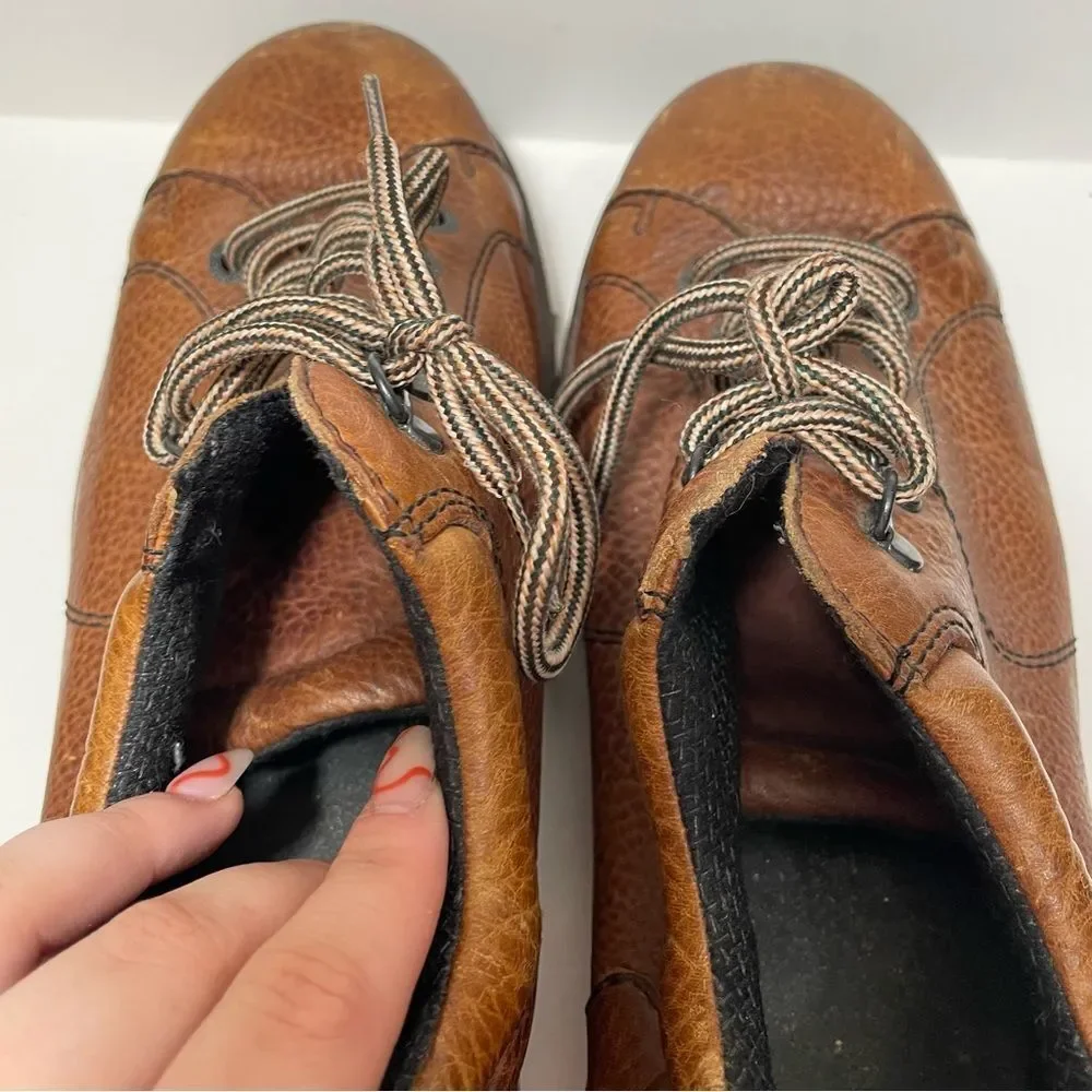 Dr. Martens Brown Leather Platform Oxford Shoes